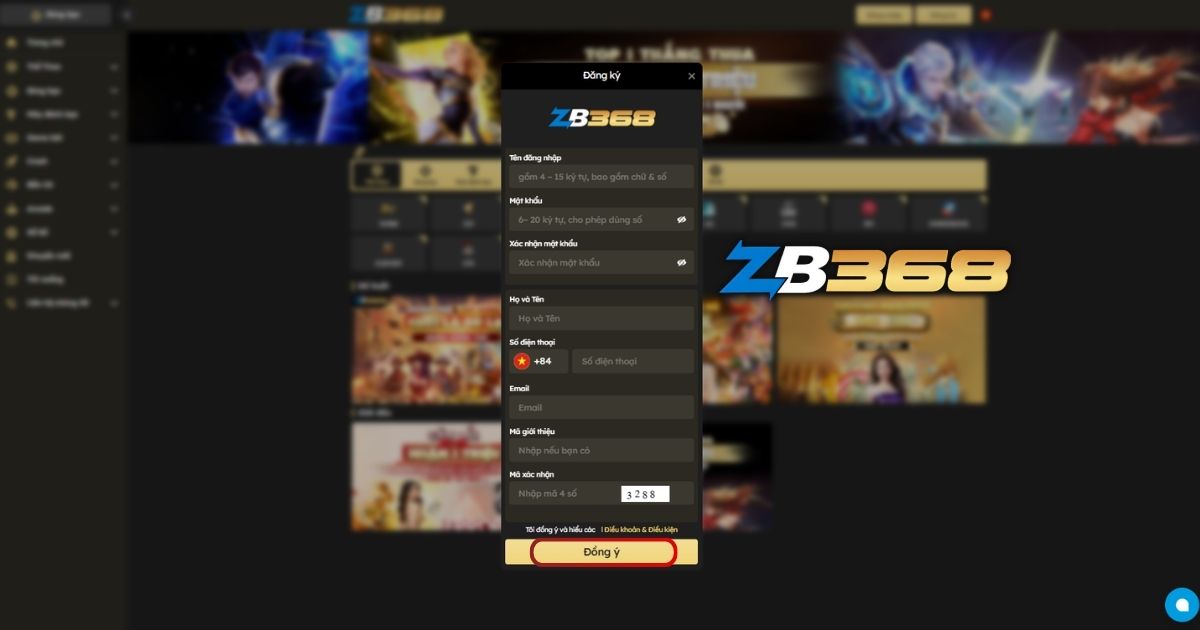 Hướng Dẫn Đăng Ký Tài Khoản ZB368 Chi Tiết Bằng Hình Ảnh