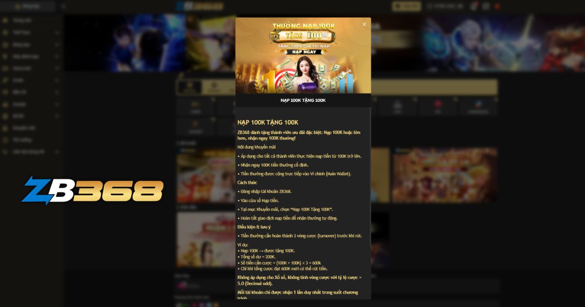 Hướng Dẫn ZB368 Từ A-Z - Đăng Ký, Nạp Rút & Chơi Thắng Lớn