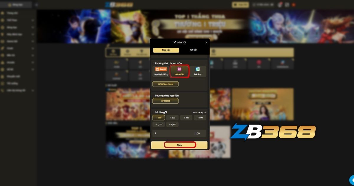 Hướng Dẫn Nạp Tiền ZB368 Qua Ngân Hàng, Momo, ZaloPay (Toàn tập)