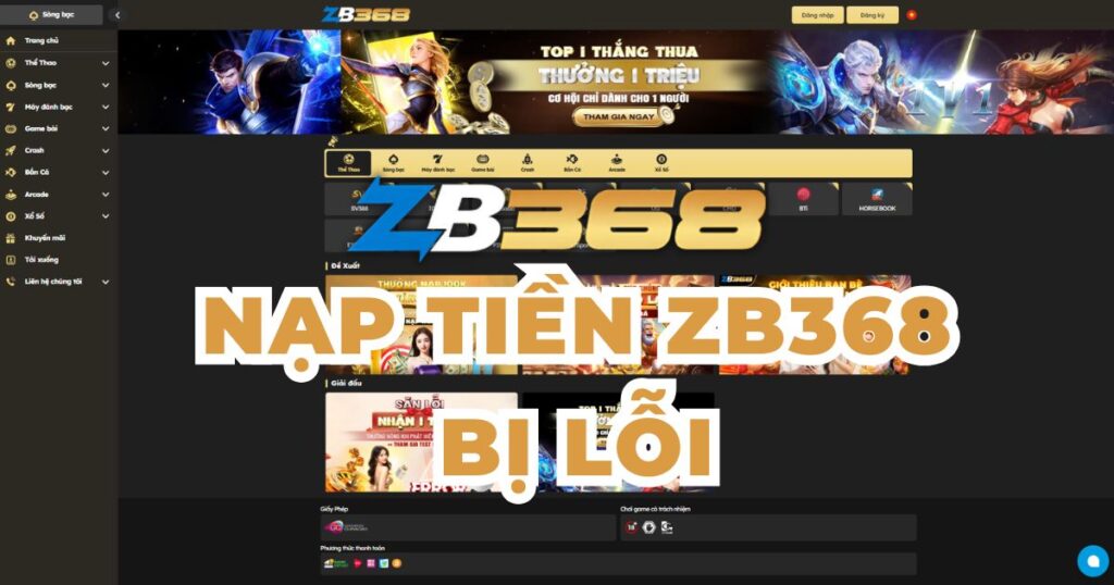 Phải Làm Gì Khi Giao Dịch Nạp/Rút Tiền ZB368 Bị Chậm Hoặc Lỗi?