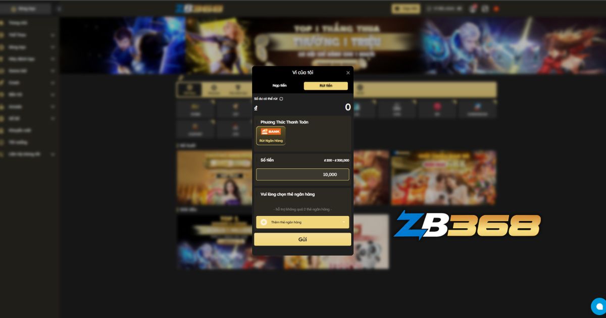 Hướng Dẫn Rút Tiền ZB368 - Điều Kiện và Các Bước Thực Hiện