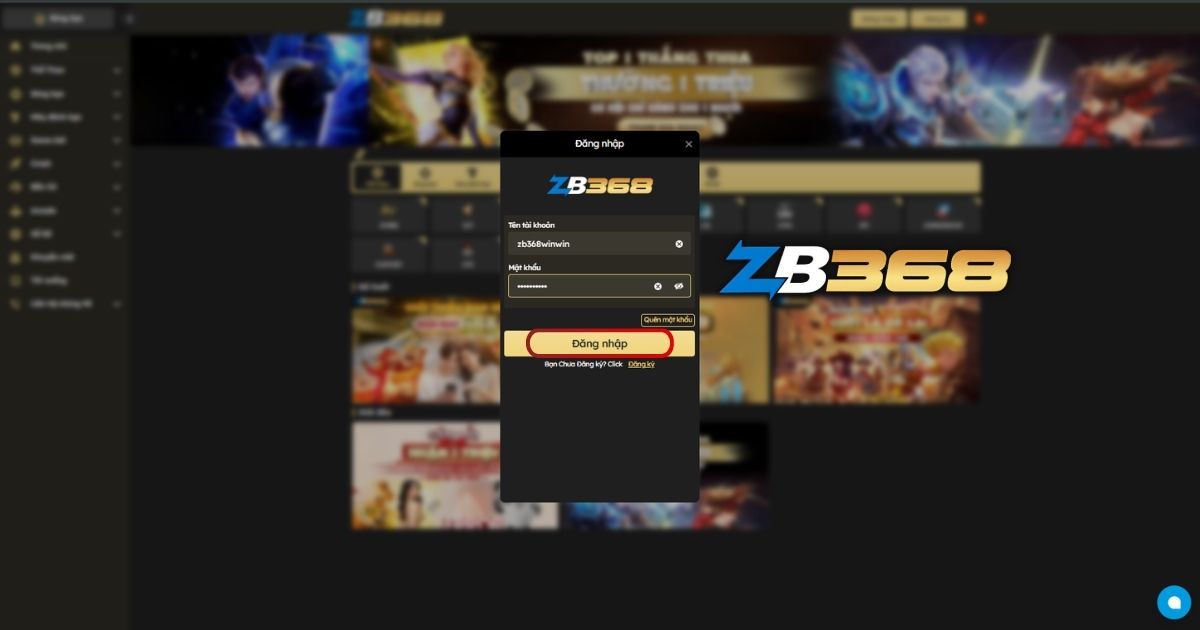 Hướng Dẫn Đăng Ký Tài Khoản ZB368 Chi Tiết Bằng Hình Ảnh