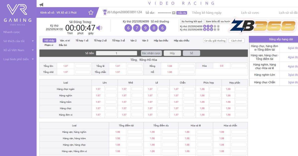 Đánh Giá Sảnh VR LOTTO tại ZB368: Trải Nghiệm Quay Số 3D Sống Động