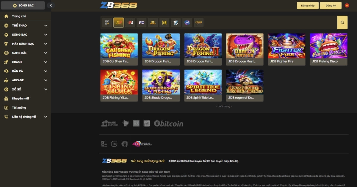 Đánh Giá Game Bắn Cá JDB tại ZB368 - Huyền Thoại Gọi Tên